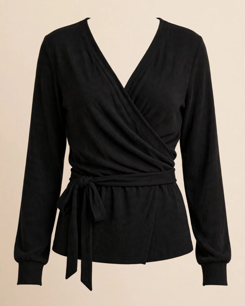 Black Wrap Top